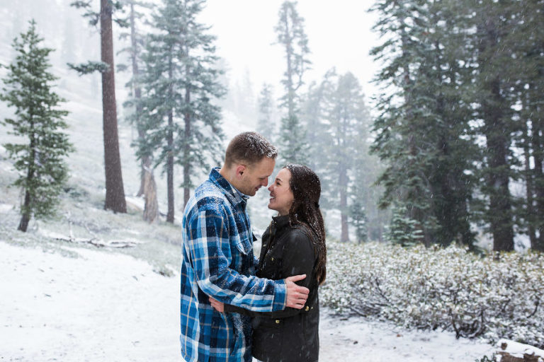 california mountain wedding winter
