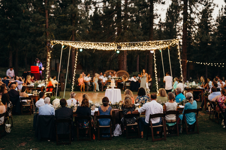 Forest Wedding Outdoor Reception in Northern California
