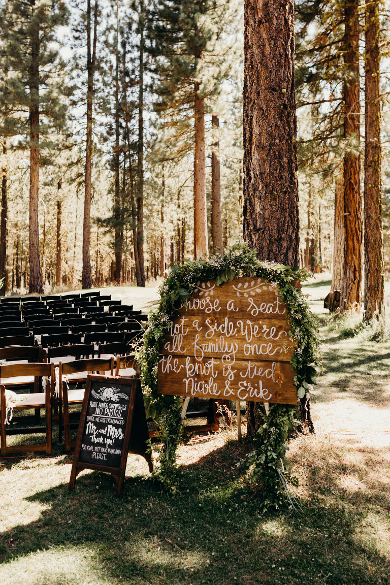 Pine Tree Forest Mountain Wedding Graegle, California